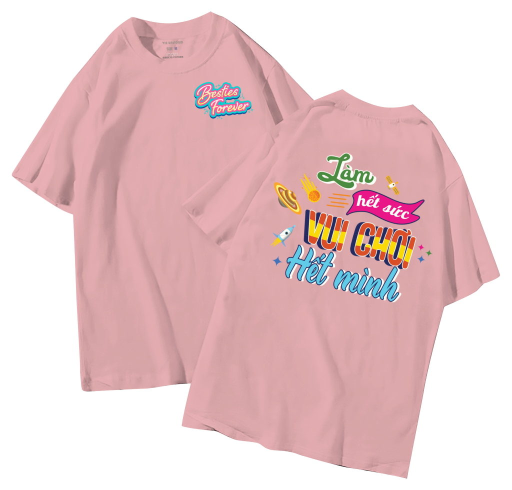 đồng phục áo lớp in hình mới nhất, hình in bên đẹp cute dễ thương