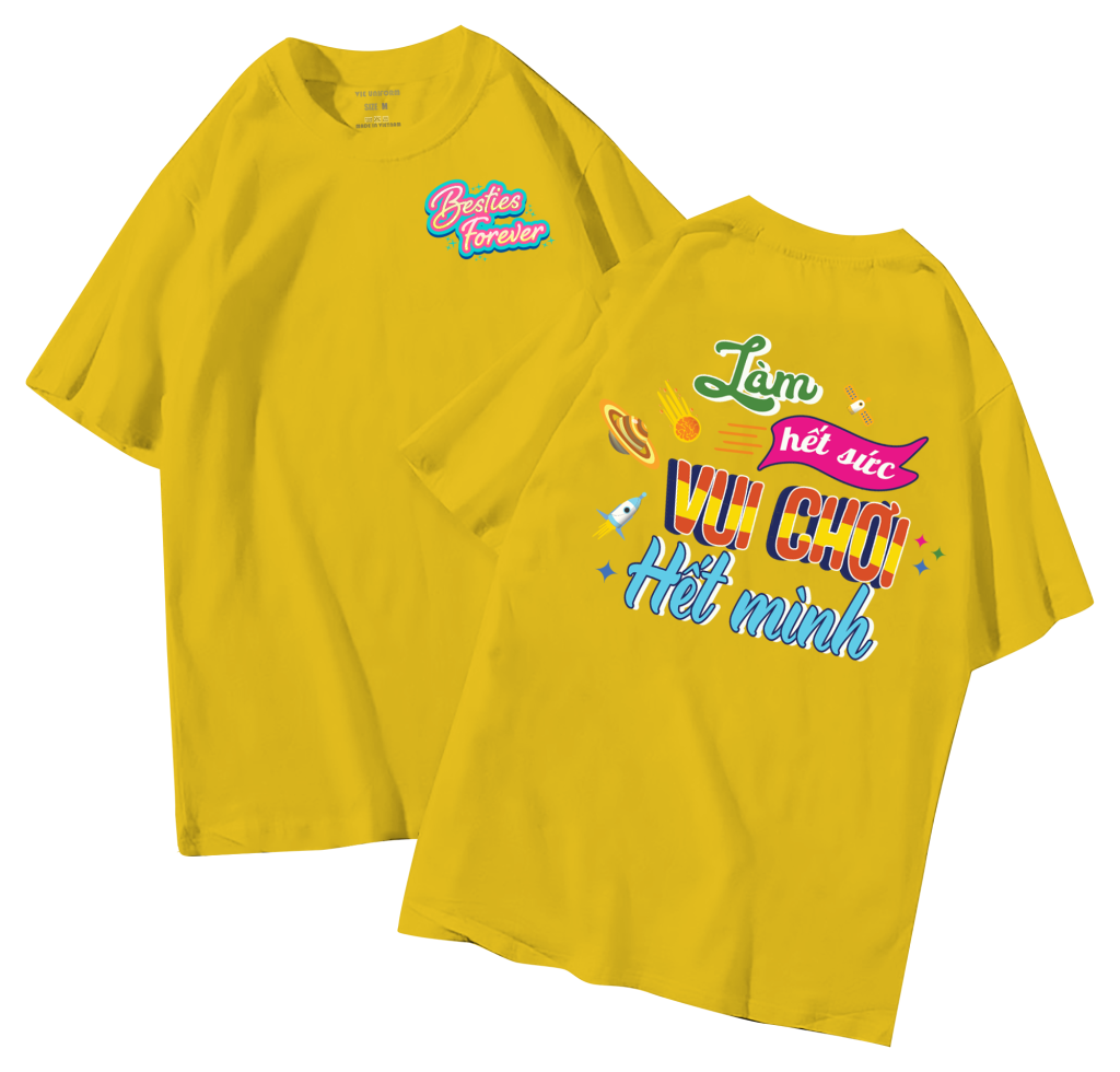 đồng phục áo lớp in hình mới nhất, hình in bên đẹp cute dễ thương