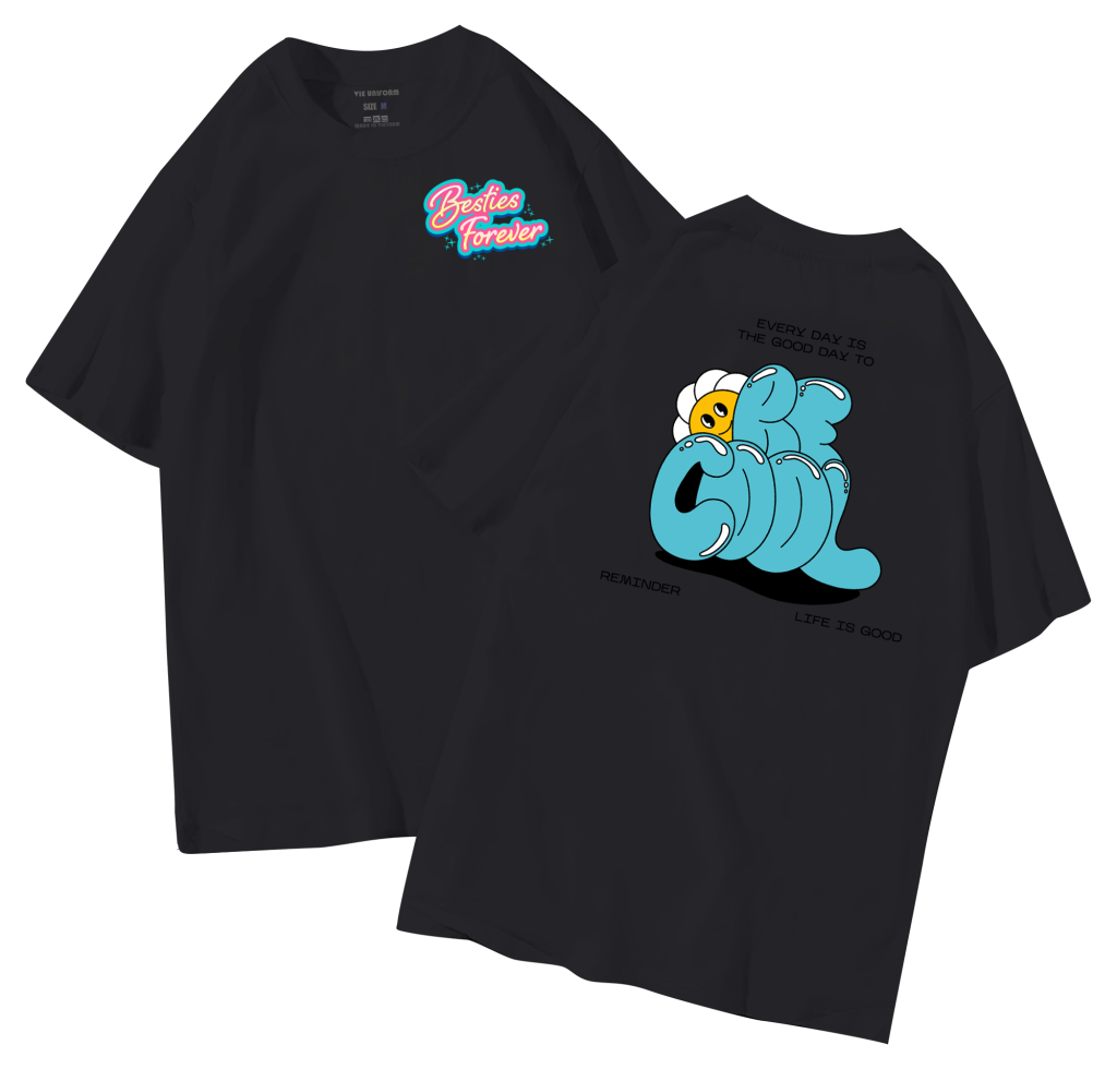 đồng phục áo lớp in hình mới nhất, hình in bên đẹp cute dễ thương