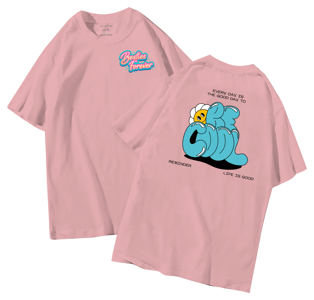 đồng phục áo lớp in hình mới nhất, hình in bên đẹp cute dễ thương