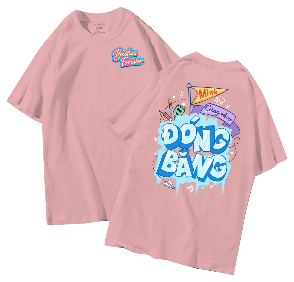 đồng phục áo lớp in hình mới nhất, hình in bên đẹp cute dễ thương