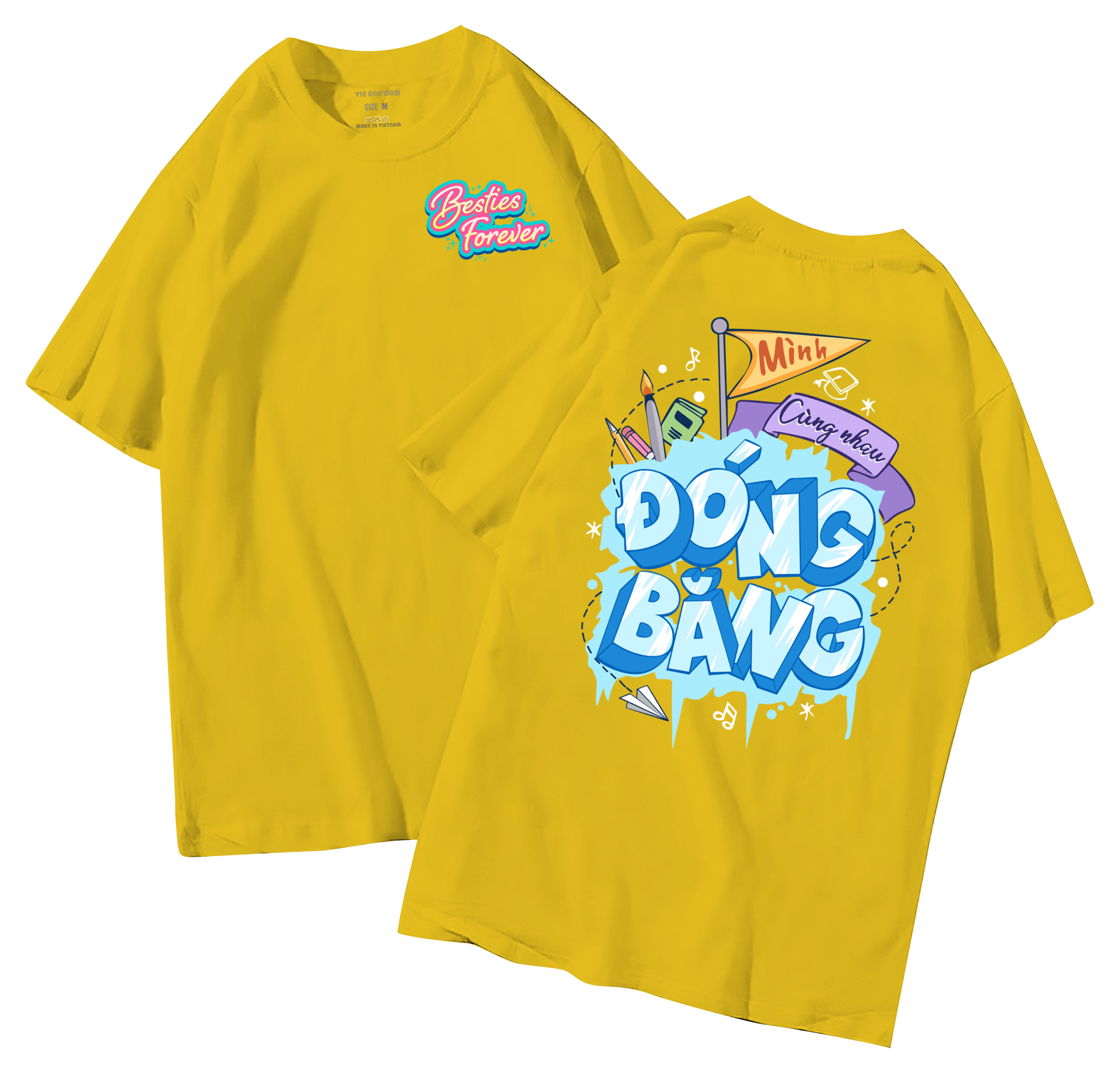 đồng phục áo lớp in hình mới nhất, hình in bên đẹp cute dễ thương