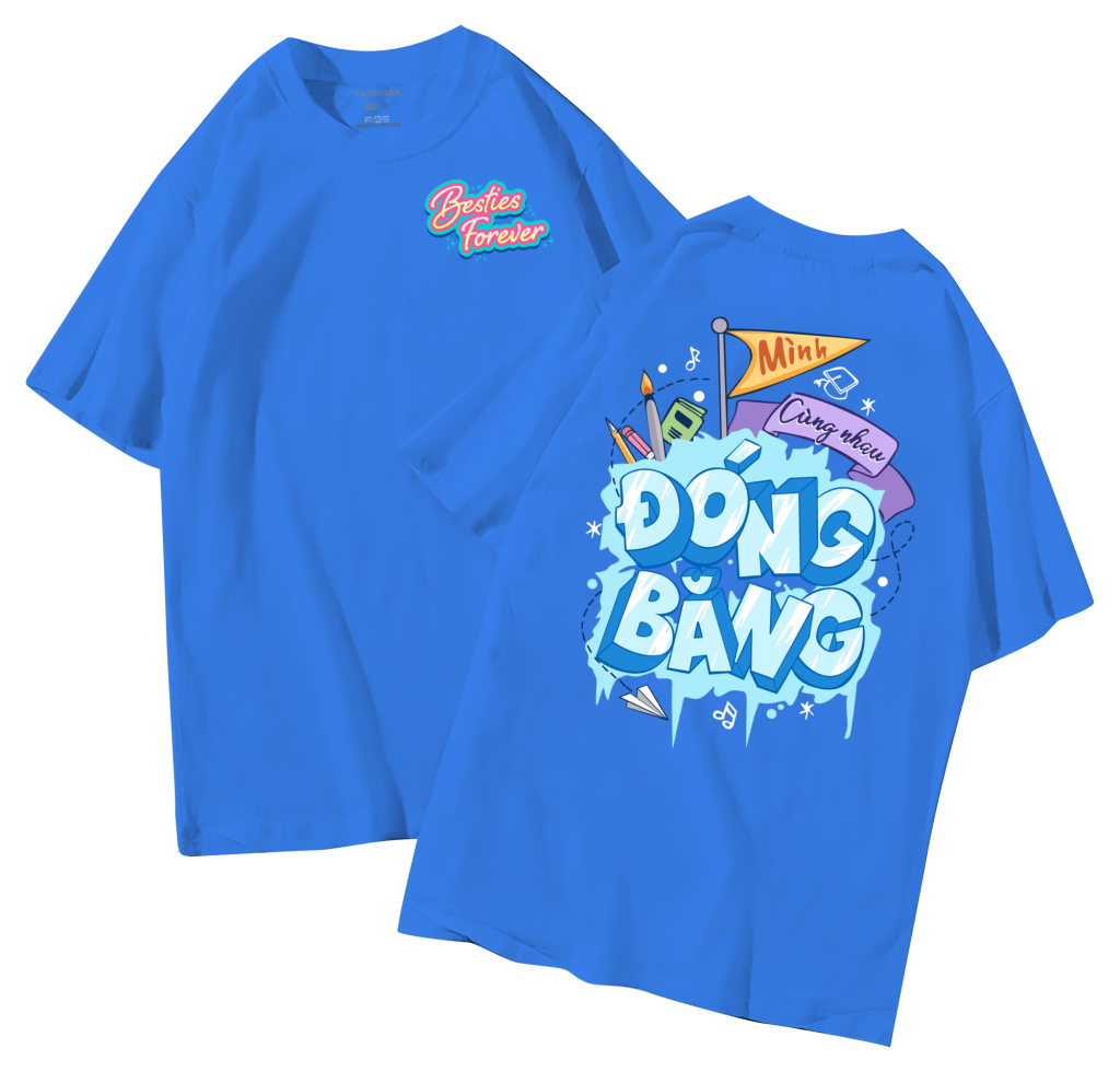 đồng phục áo lớp in hình mới nhất, hình in bên đẹp cute dễ thương