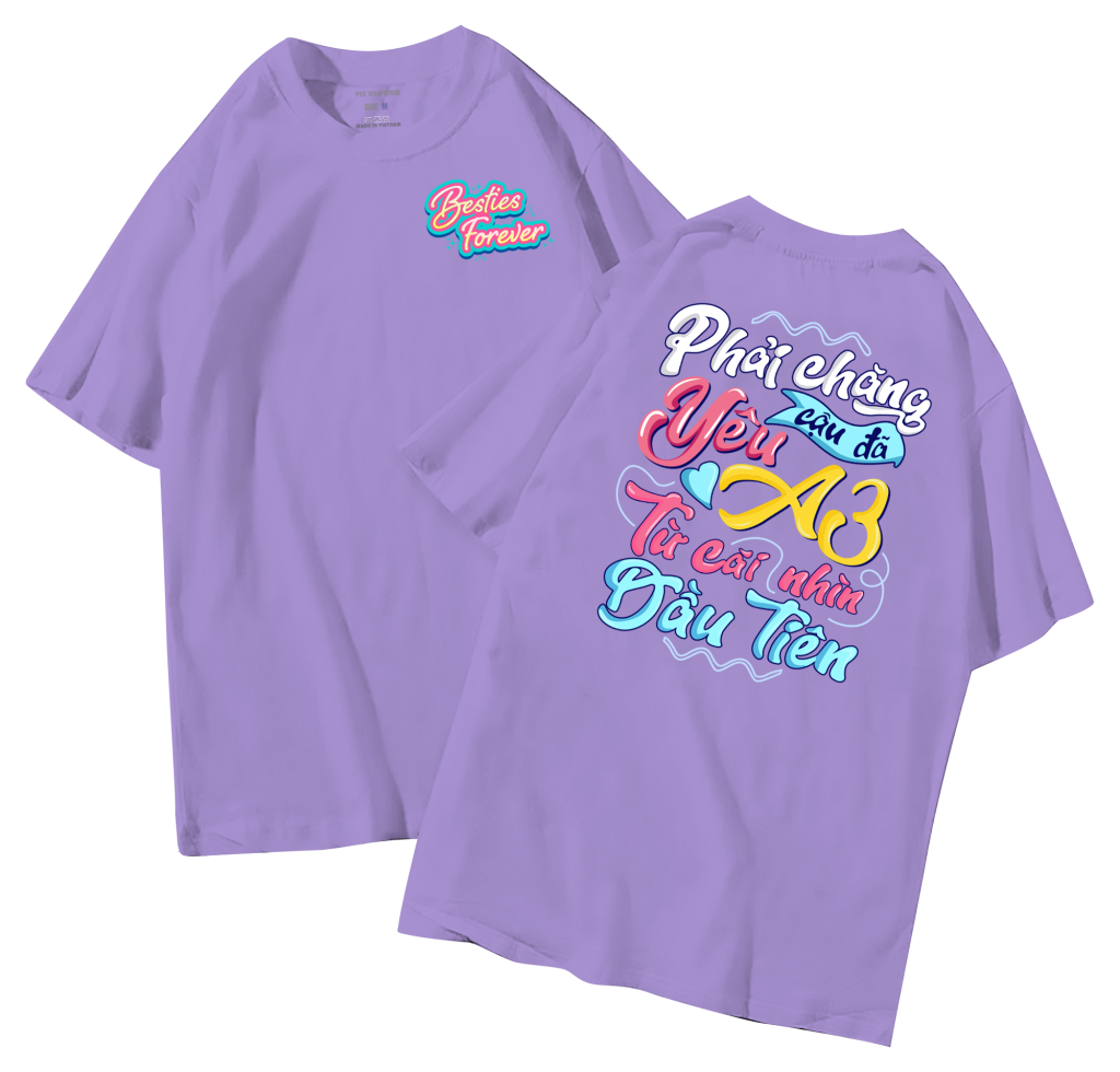 đồng phục áo lớp in hình mới nhất, hình in bên đẹp cute dễ thương