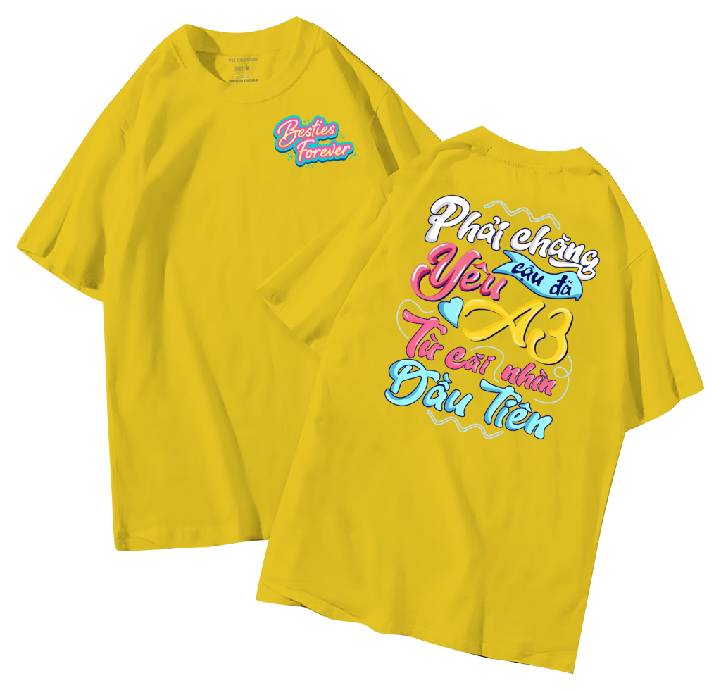 đồng phục áo lớp in hình mới nhất, hình in bên đẹp cute dễ thương