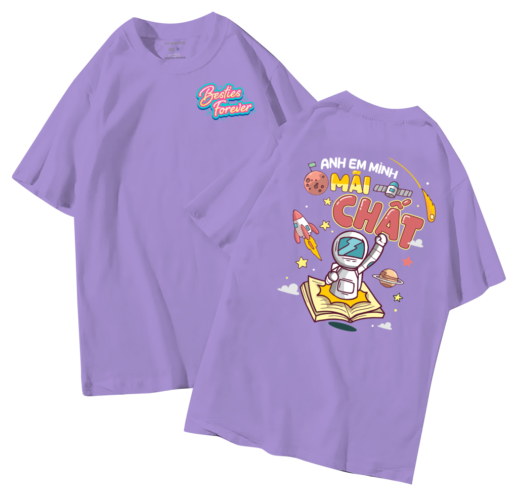 đồng phục áo lớp in hình mới nhất, hình in bên đẹp cute dễ thương