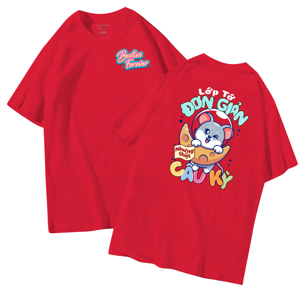 đồng phục áo lớp in hình mới nhất, hình in bên đẹp cute dễ thương