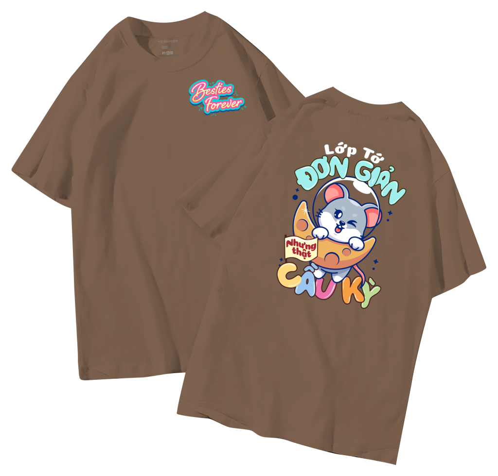 đồng phục áo lớp in hình mới nhất, hình in bên đẹp cute dễ thương