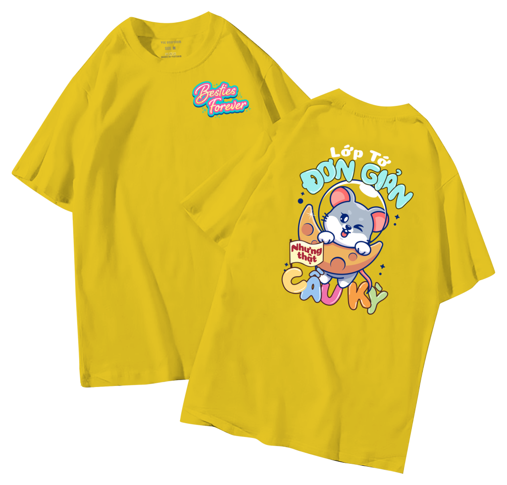 đồng phục áo lớp in hình mới nhất, hình in bên đẹp cute dễ thương