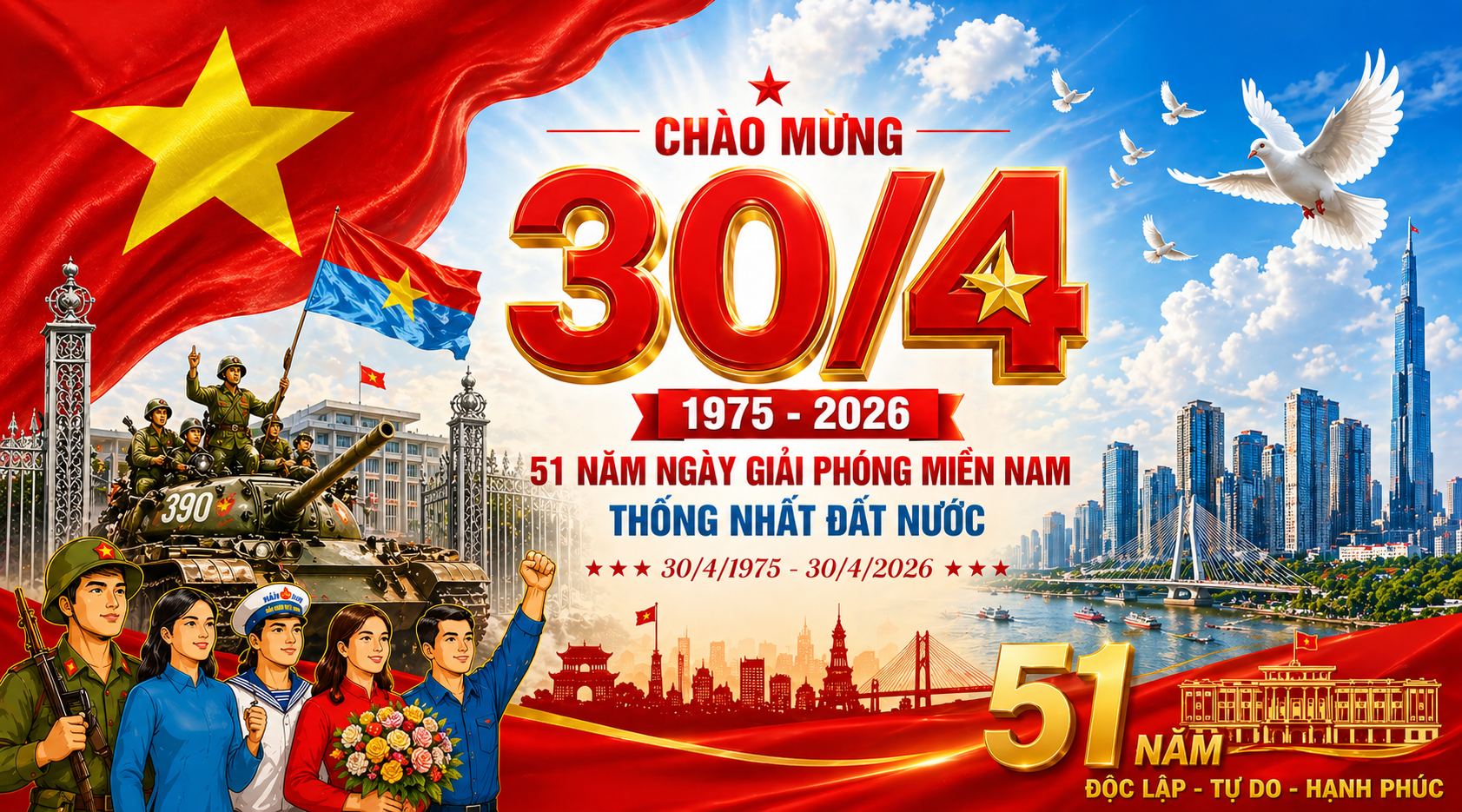 VIE Uniform chào mừng ngày giải phóng miền nam thống nhất đất nước