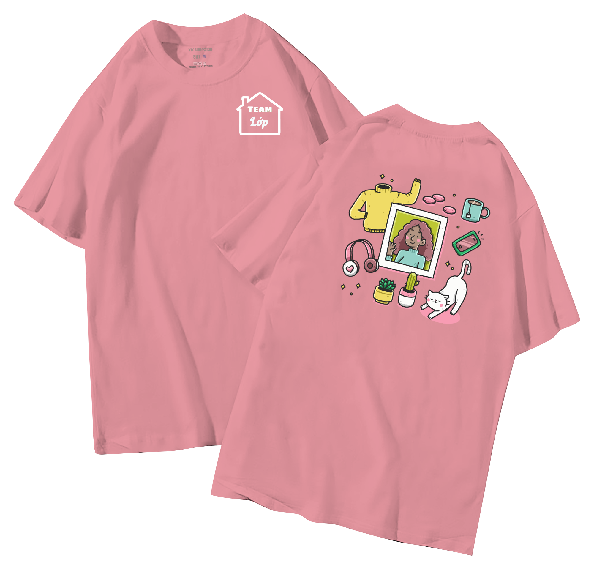 Áo lớp in hình 38.1 H đồng phục áo lớp in hình mới nhất, hình in bên đẹp cute dễ thương