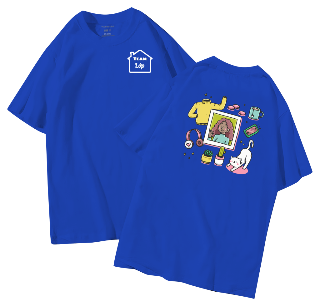 đồng phục áo lớp in hình mới nhất, hình in bên đẹp cute dễ thương