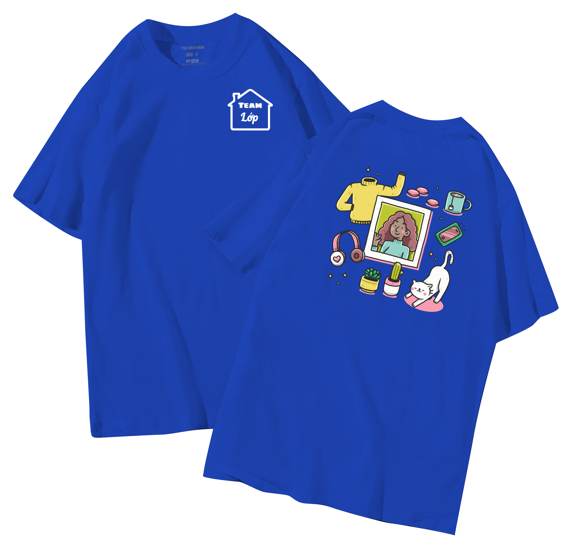 Áo lớp in hình 38.1 XB đồng phục áo lớp in hình mới nhất, hình in bên đẹp cute dễ thương