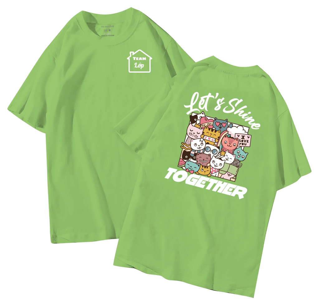 đồng phục áo lớp in hình mới nhất, hình in bên đẹp cute dễ thương