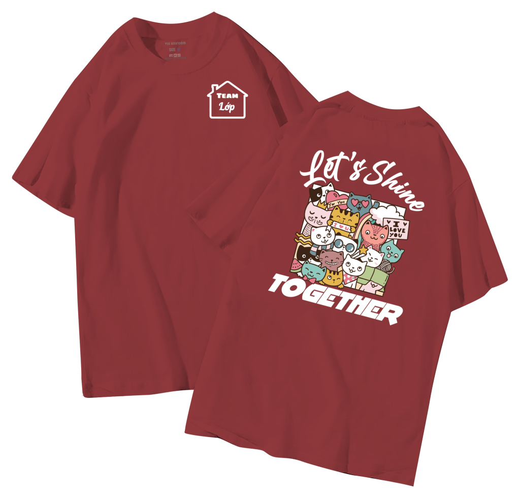 đồng phục áo lớp in hình mới nhất, hình in bên đẹp cute dễ thương