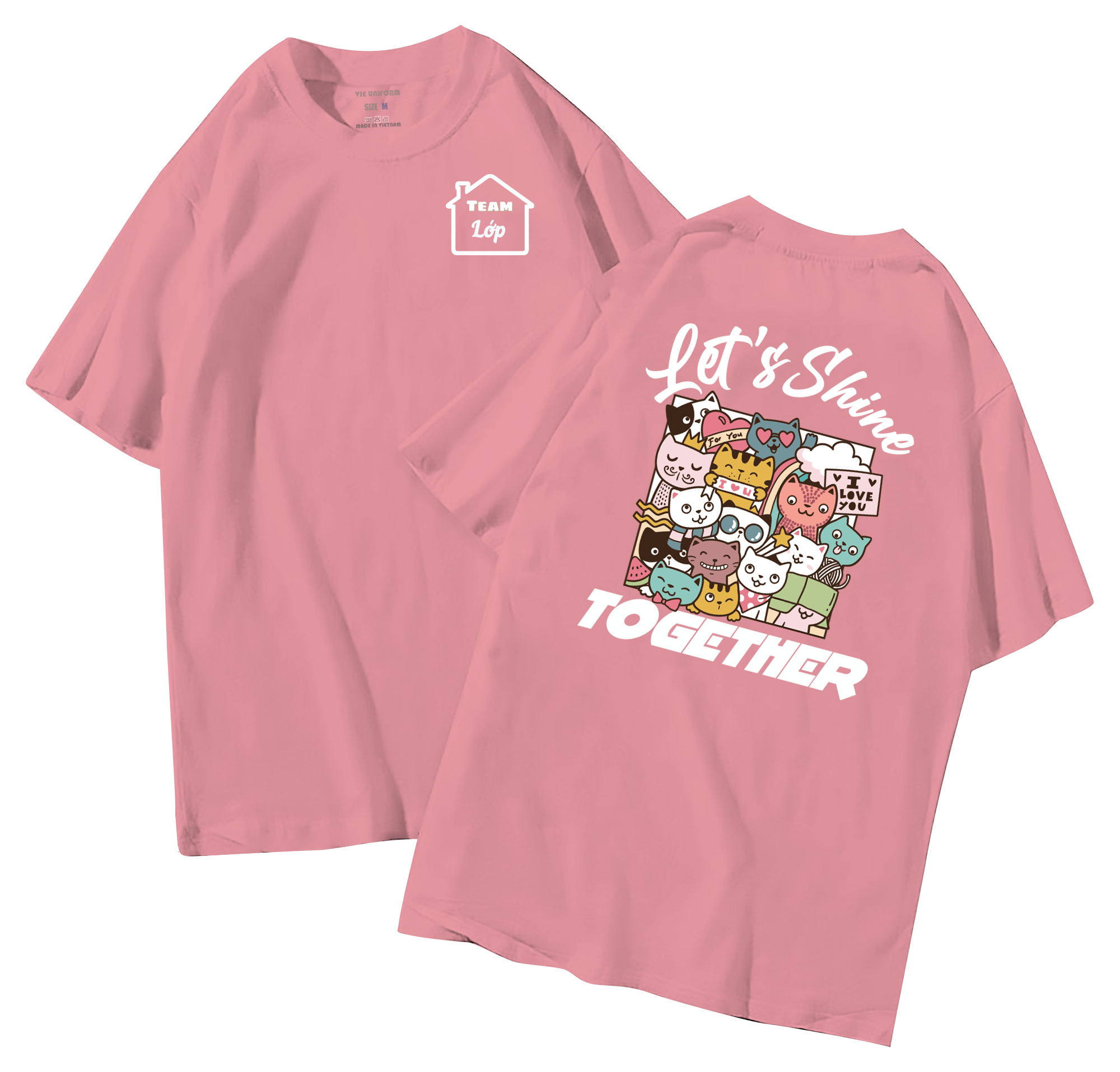 Áo lớp in hình 38.2 H đồng phục áo lớp in hình mới nhất, hình in bên đẹp cute dễ thương