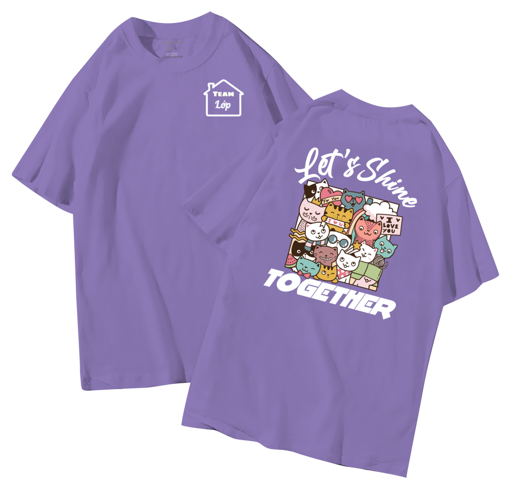 đồng phục áo lớp in hình mới nhất, hình in bên đẹp cute dễ thương