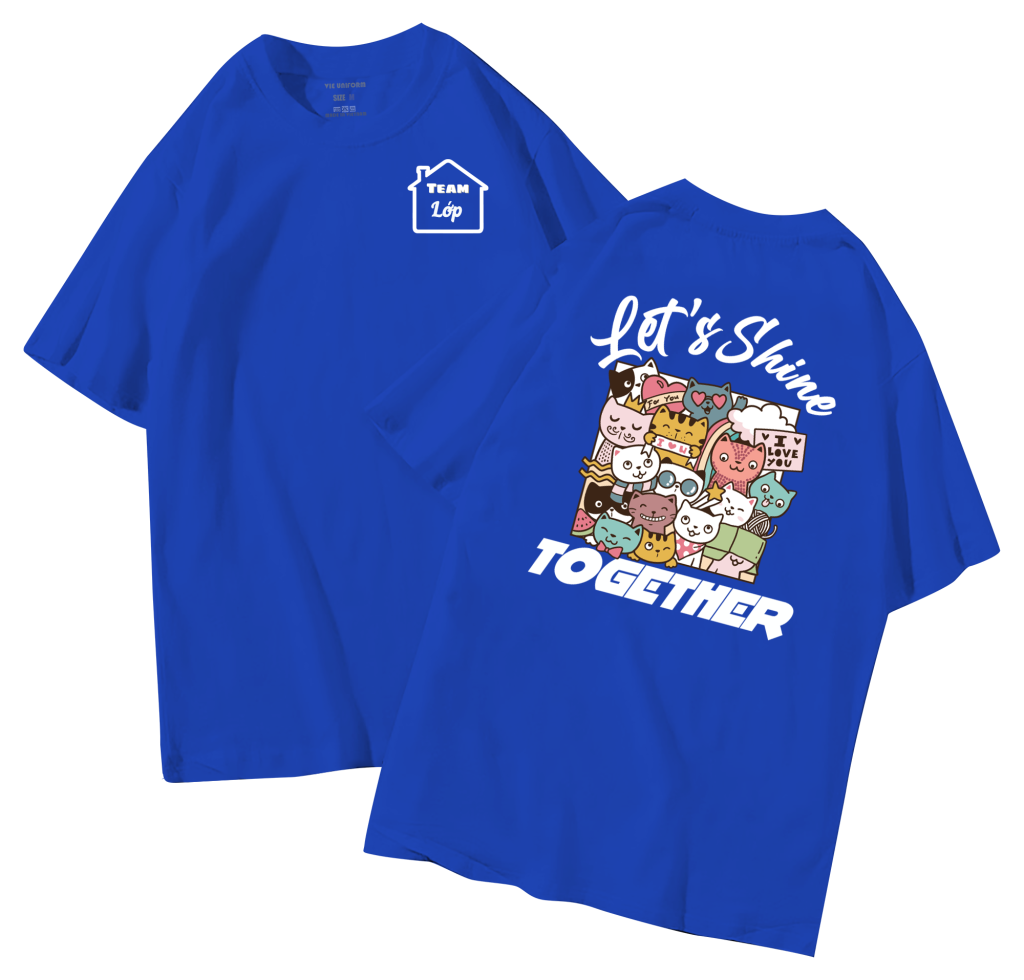 đồng phục áo lớp in hình mới nhất, hình in bên đẹp cute dễ thương