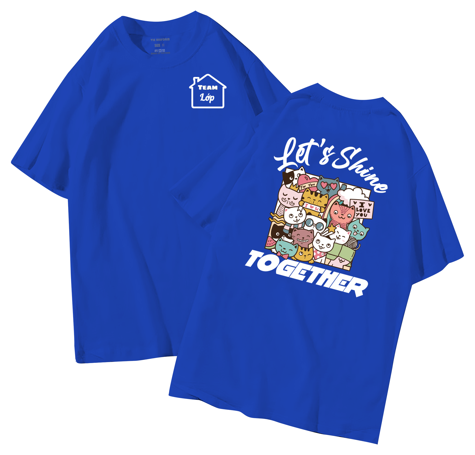 Áo lớp in hình 38.2 XB đồng phục áo lớp in hình mới nhất, hình in bên đẹp cute dễ thương