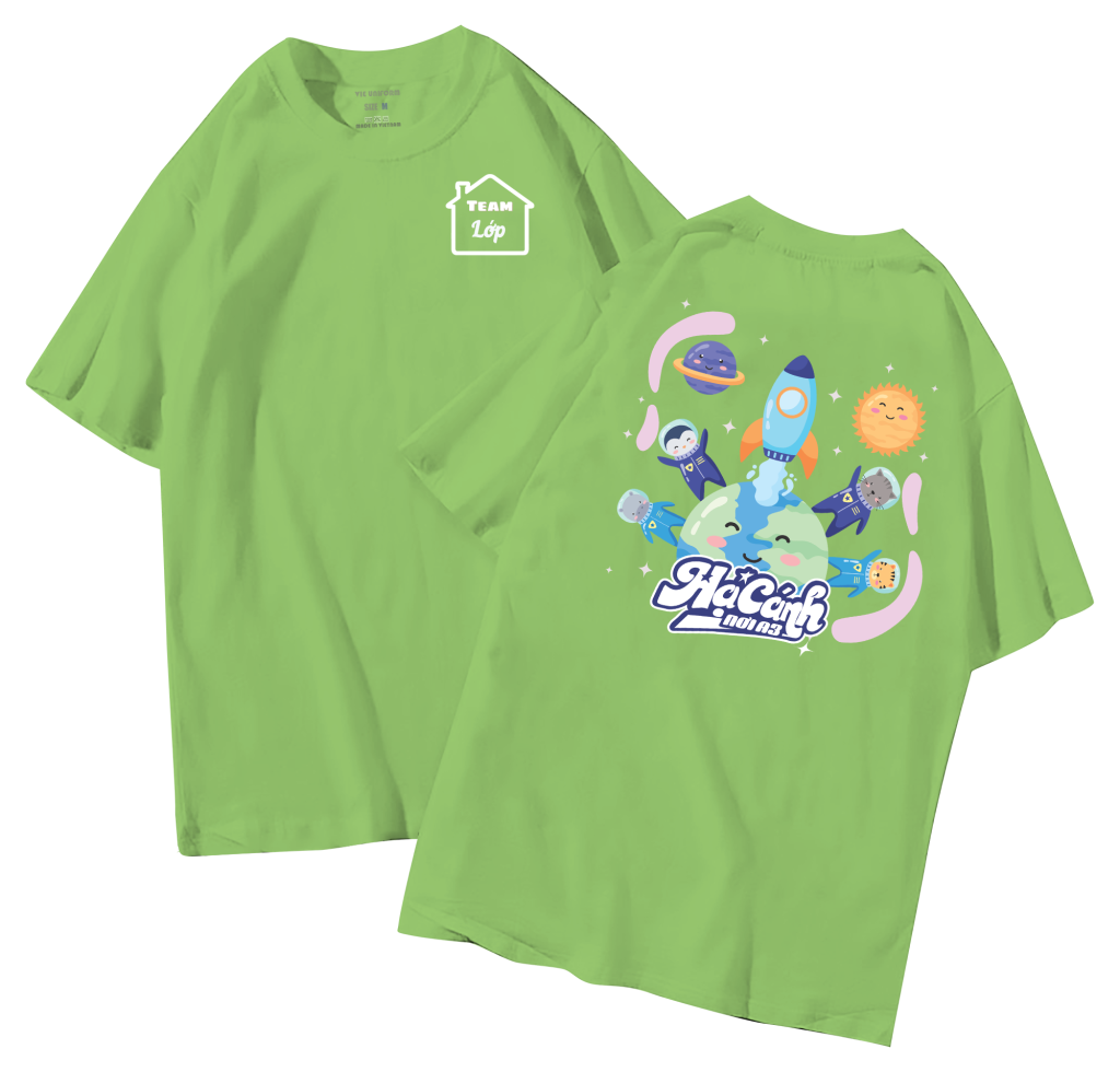 đồng phục áo lớp in hình mới nhất, hình in bên đẹp cute dễ thương