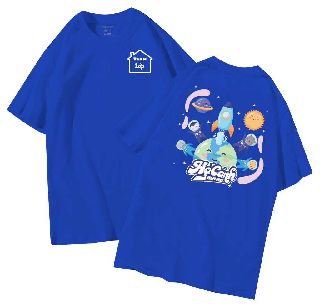 đồng phục áo lớp in hình mới nhất, hình in bên đẹp cute dễ thương