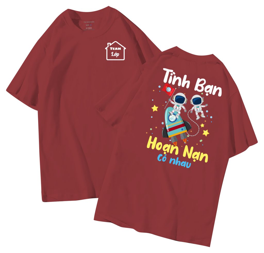 đồng phục áo lớp in hình mới nhất, hình in bên đẹp cute dễ thương