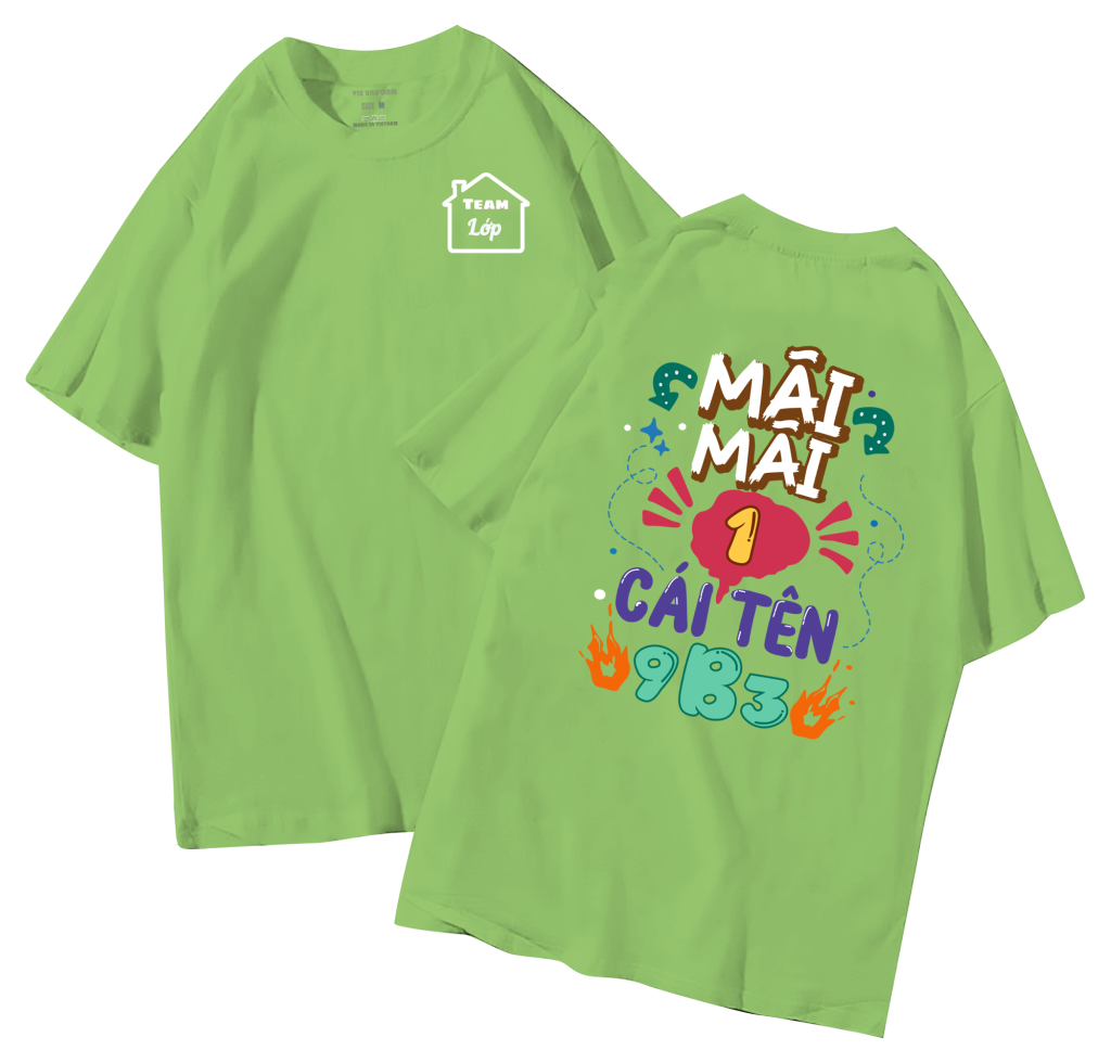 đồng phục áo lớp in hình mới nhất, hình in bên đẹp cute dễ thương