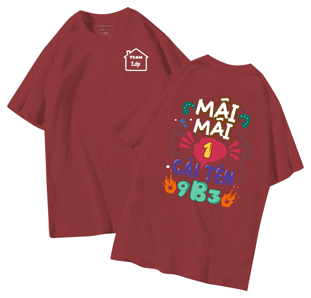 đồng phục áo lớp in hình mới nhất, hình in bên đẹp cute dễ thương