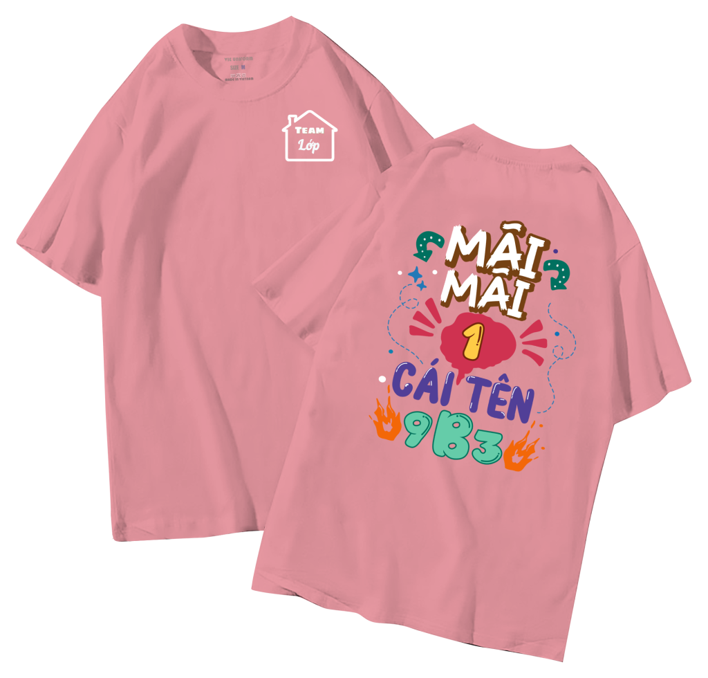 đồng phục áo lớp in hình mới nhất, hình in bên đẹp cute dễ thương