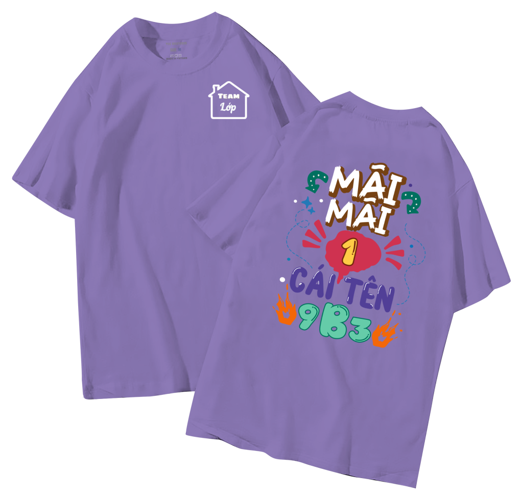 đồng phục áo lớp in hình mới nhất, hình in bên đẹp cute dễ thương