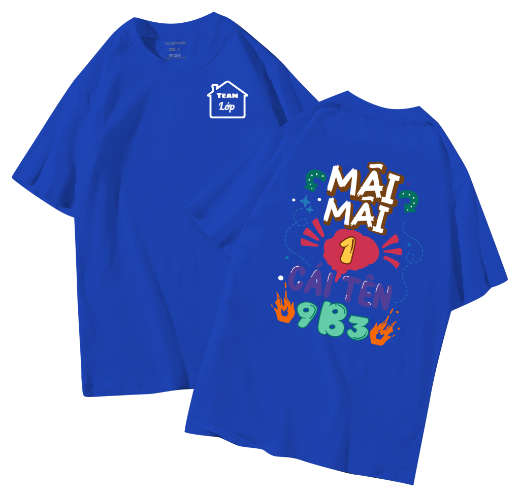 đồng phục áo lớp in hình mới nhất, hình in bên đẹp cute dễ thương