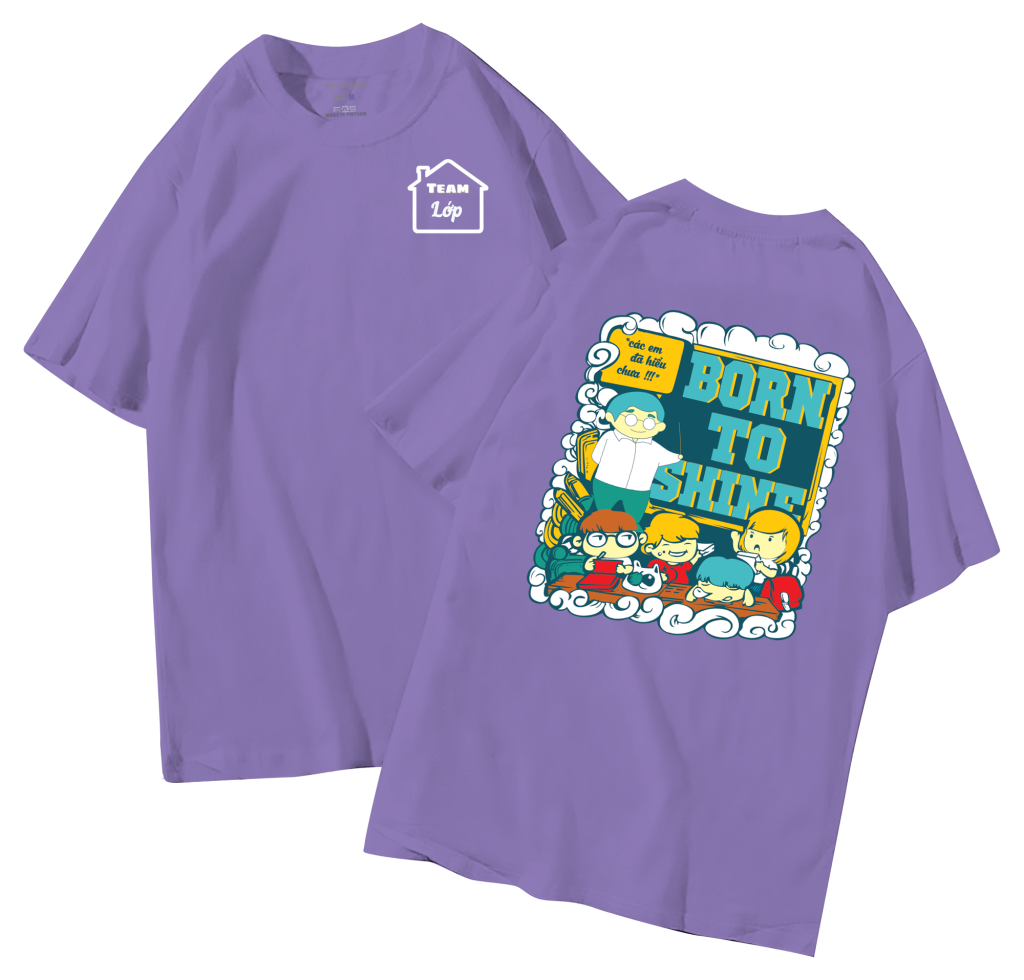 đồng phục áo lớp in hình mới nhất, hình in bên đẹp cute dễ thương