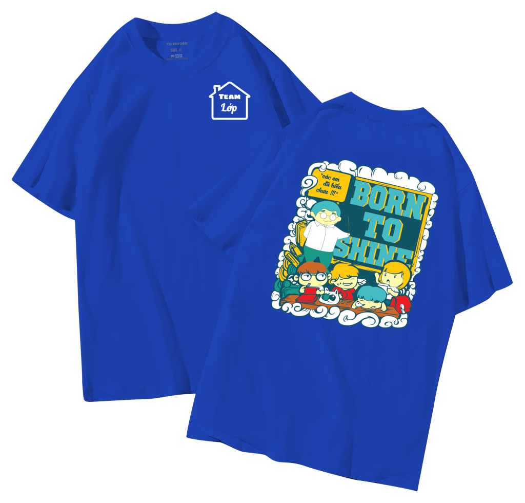 đồng phục áo lớp in hình mới nhất, hình in bên đẹp cute dễ thương