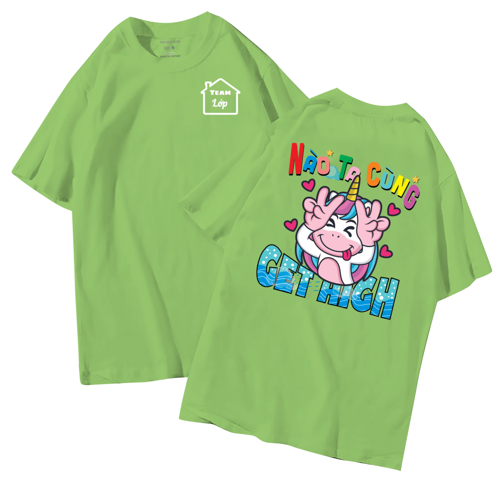 đồng phục áo lớp in hình mới nhất, hình in bên đẹp cute dễ thương