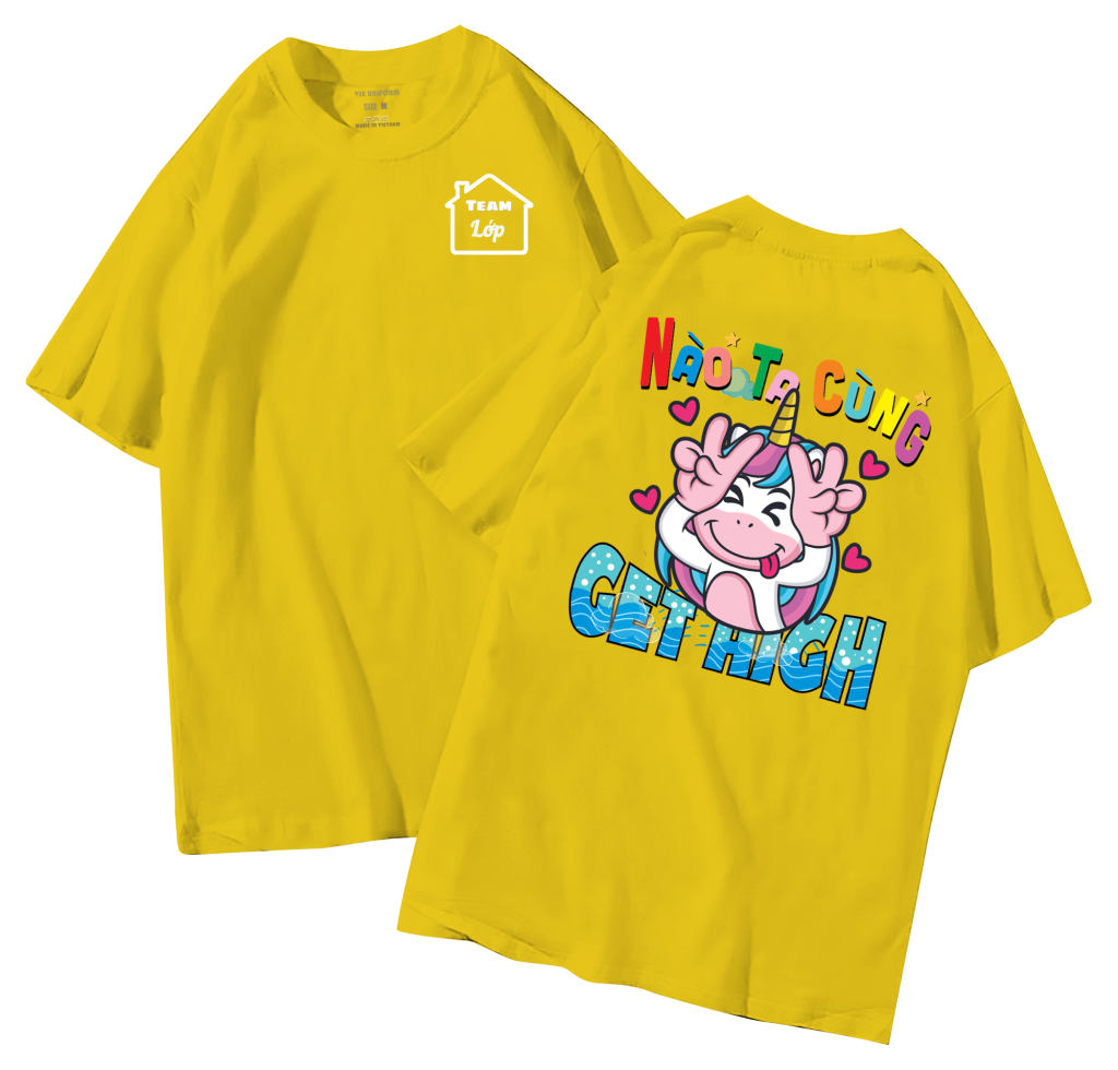 đồng phục áo lớp in hình mới nhất, hình in bên đẹp cute dễ thương