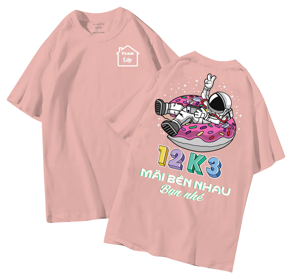 đồng phục áo lớp in hình mới nhất, hình in bên đẹp cute dễ thương
