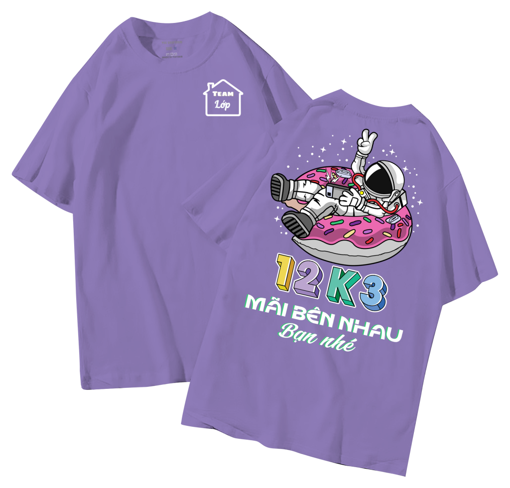 đồng phục áo lớp in hình mới nhất, hình in bên đẹp cute dễ thương