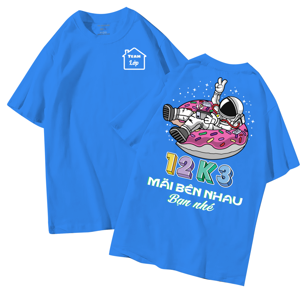 đồng phục áo lớp in hình mới nhất, hình in bên đẹp cute dễ thương