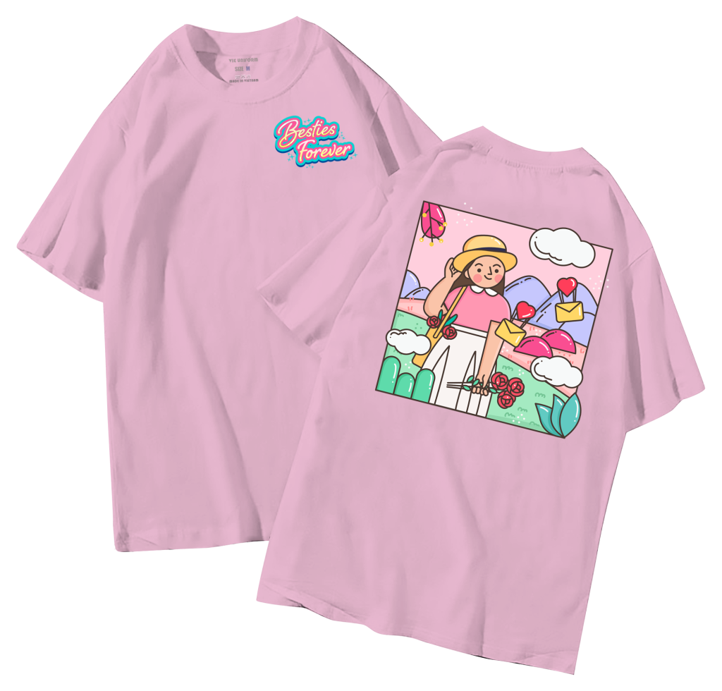 đồng phục áo lớp in hình mới nhất, hình in bên đẹp cute dễ thương
