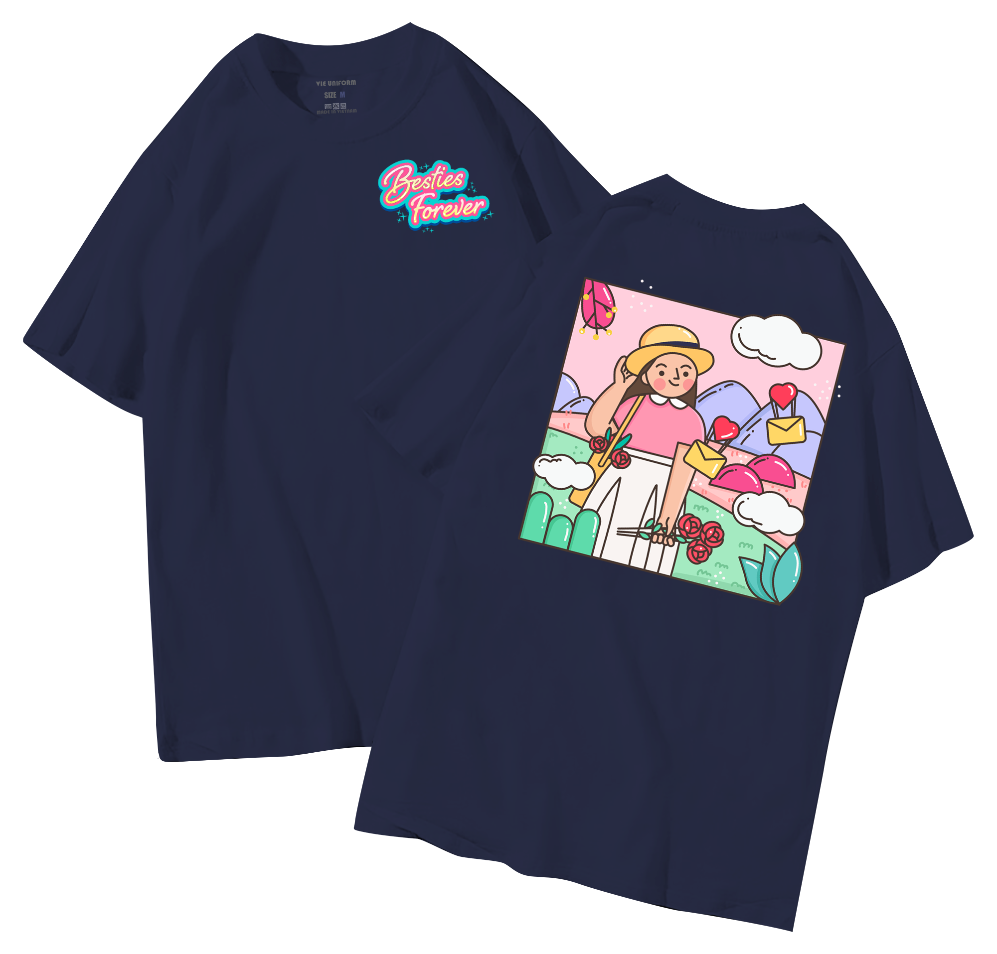 Áo lớp in hình 40.1 NAVY đồng phục áo lớp in hình mới nhất, hình in bên đẹp cute dễ thương