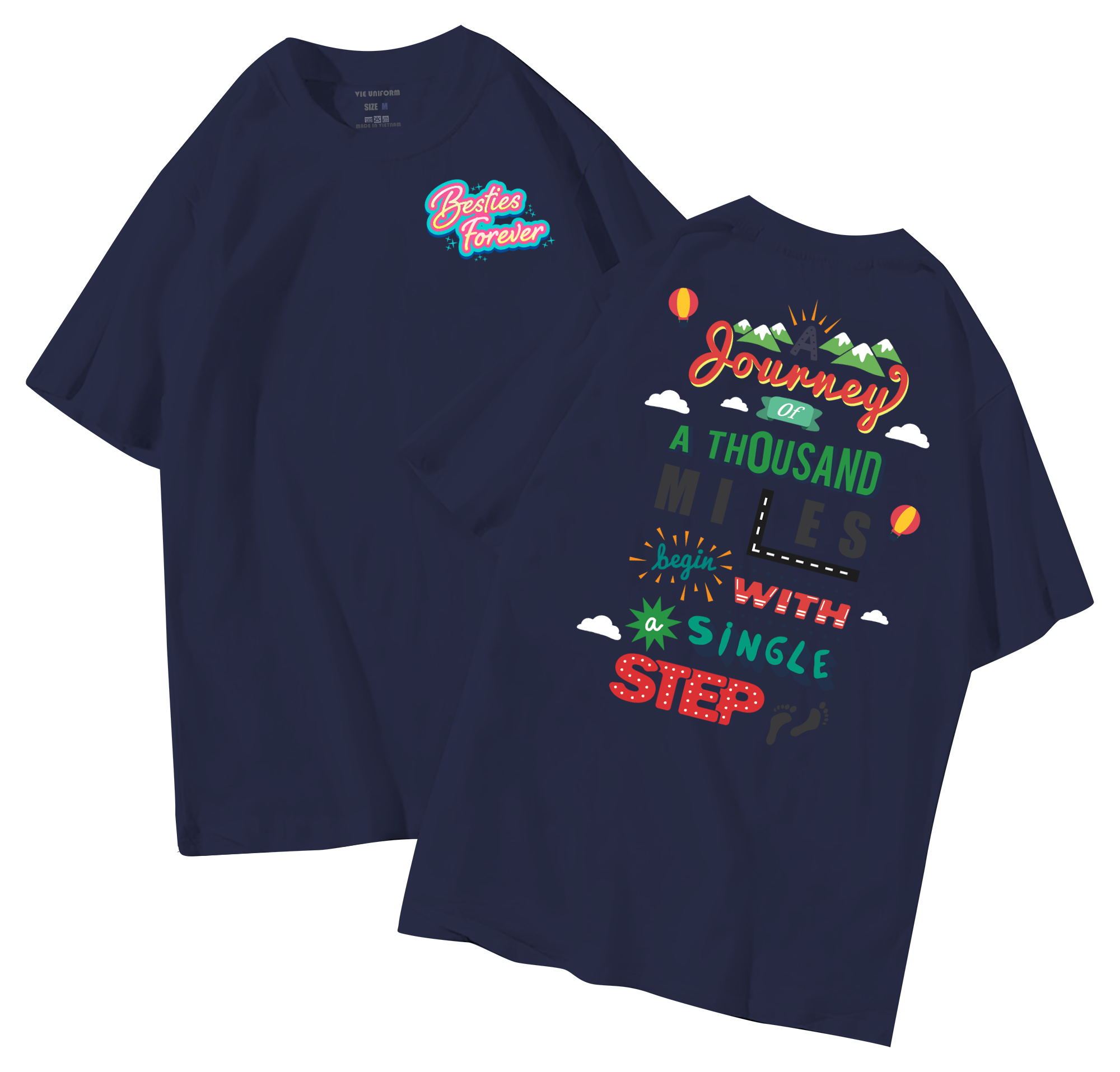 Áo lớp in hình 40.5 NAVY đồng phục áo lớp in hình mới nhất, hình in bên đẹp cute dễ thương