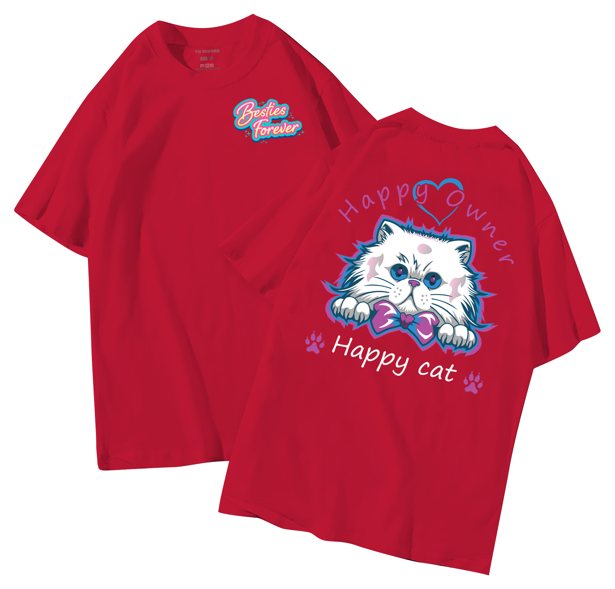 Áo lớp in hình 40.6 D đồng phục áo lớp in hình mới nhất, hình in bên đẹp cute dễ thương
