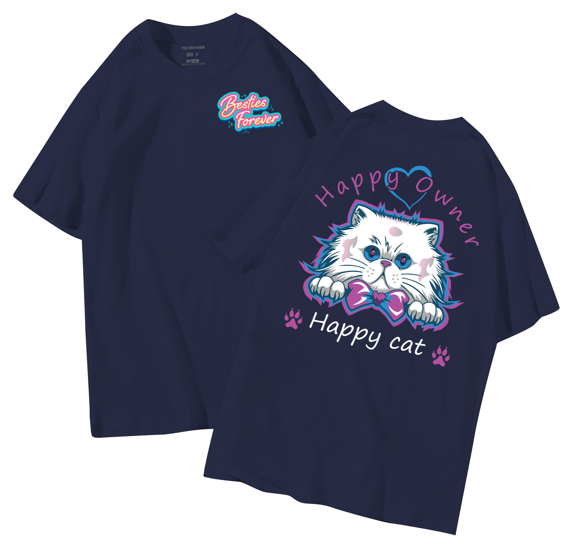 Áo lớp in hình 40.6 NAVY đồng phục áo lớp in hình mới nhất, hình in bên đẹp cute dễ thương