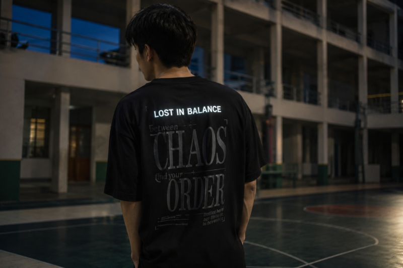 Áo lớp typography phản quang