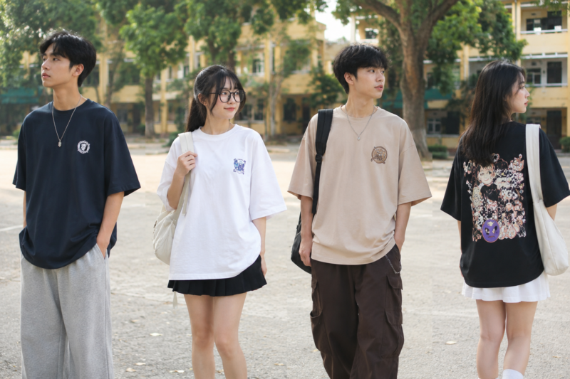 Mẫu áo lớp oversize đẹp