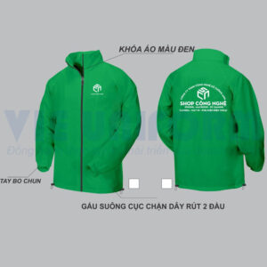 Maket Áo gió shop công nghệ