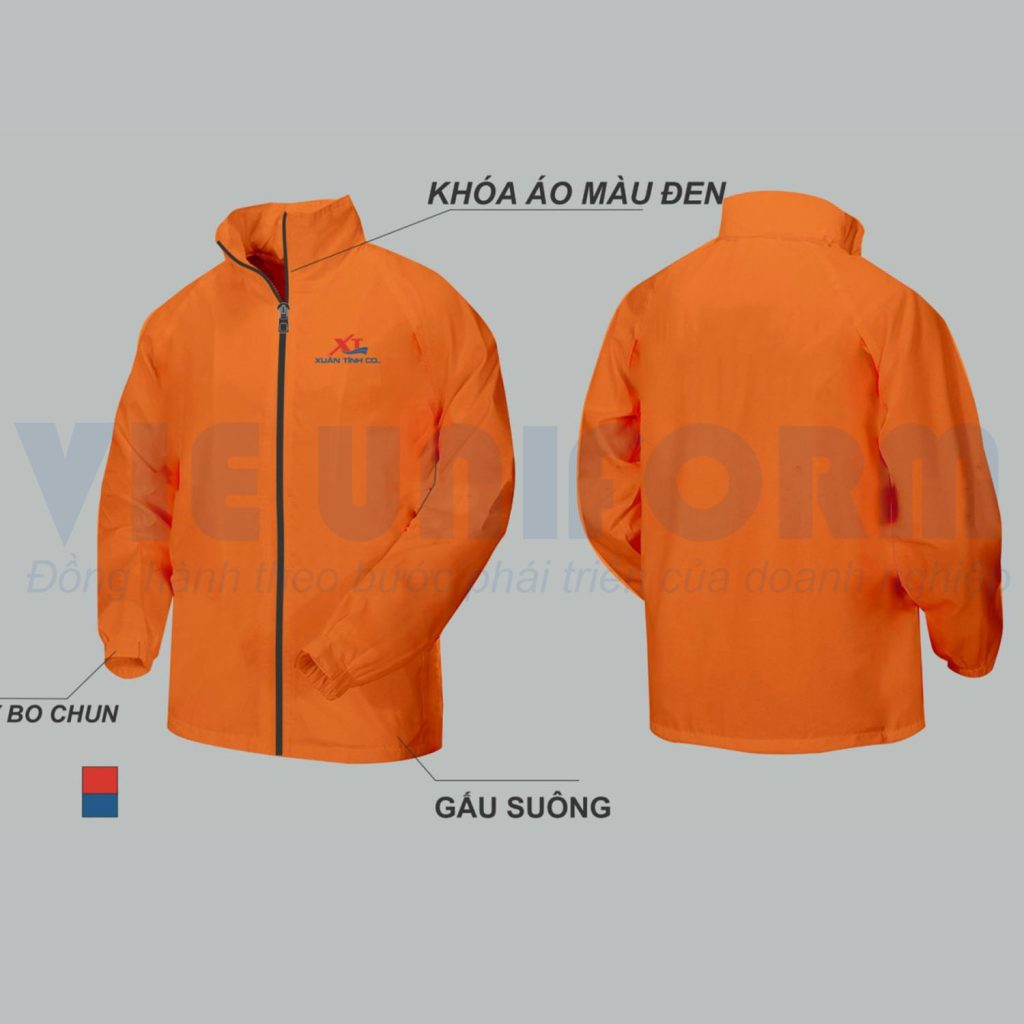 Áo khoác gió doanh nghiệp màu cam