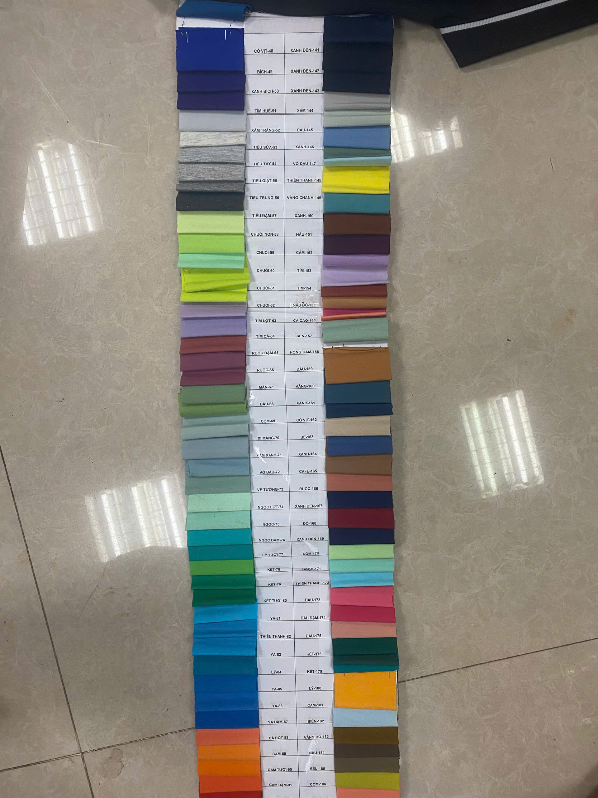 Bảng vải thun trơn 100% cotton giãn 4 chiều