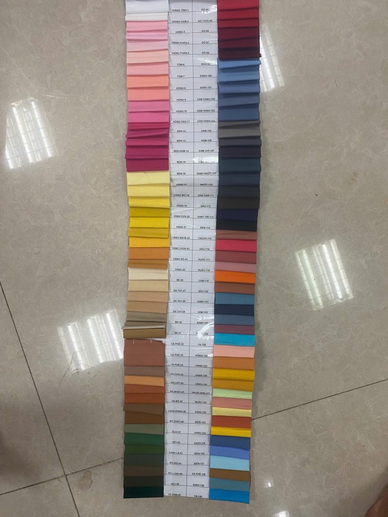 Bảng vải thun trơn 100% cotton giãn 4 chiều