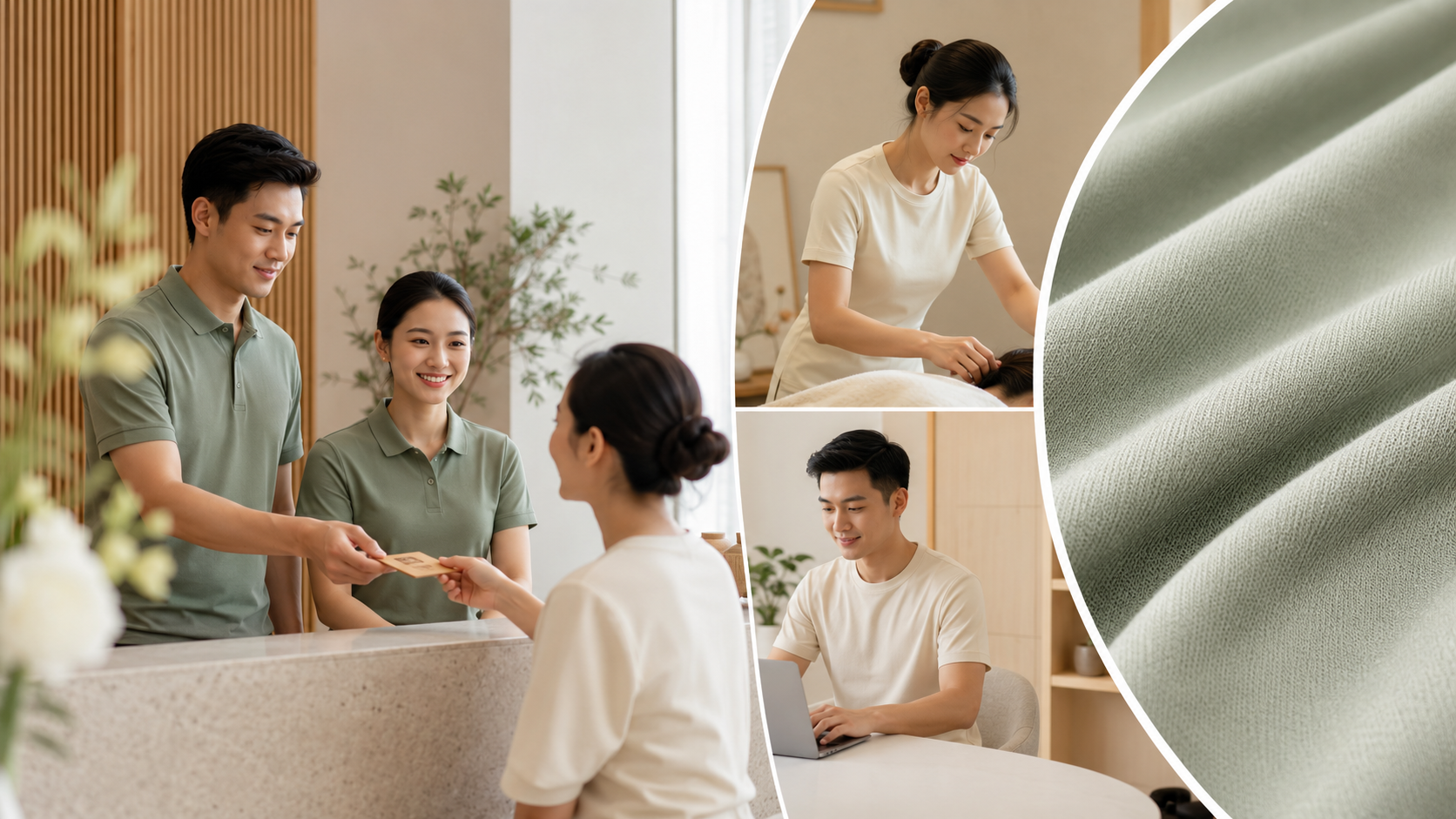 Vải thun bamboo sợi tre may áo nhân viên